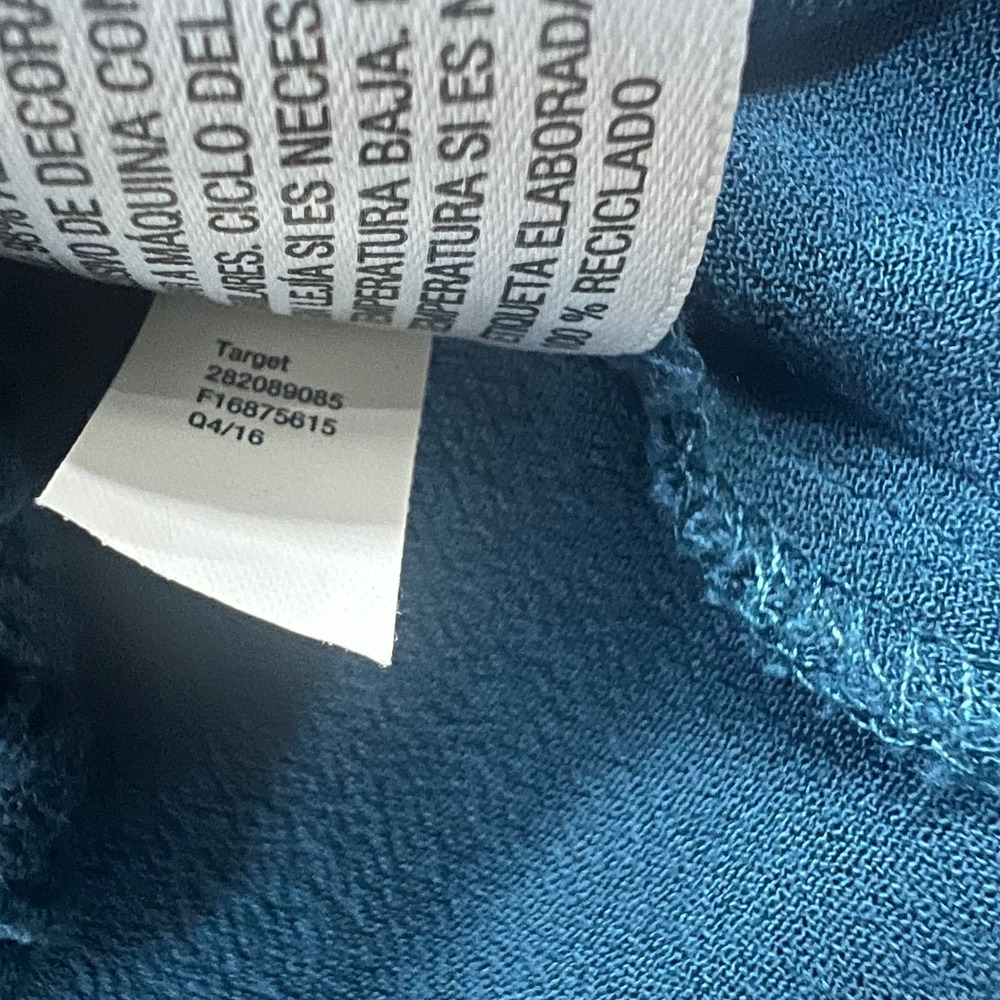 Xhilaration Blue Dress Women's Medium Sleeveless Lace Trim Casual Summer‎ - Picture 8 of 10